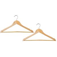 Kledinghangers - 20x - hout - 44 x 23 cm - kleerhangers
