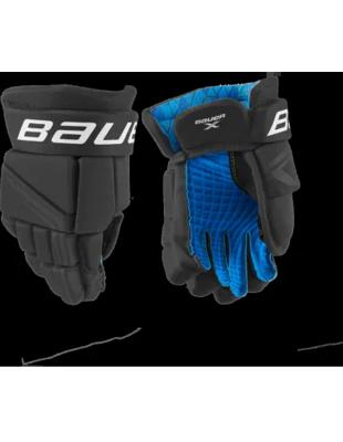 Bauer Hg X Ijshockey Handschoenen (youth) Zwart / Wit 08.0"