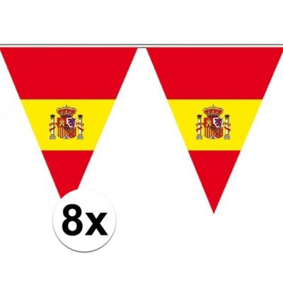 Spanje supporter vlaggenlijn - 8x - kunststof - 500 cm - Spaanse kleuren - feestartikelen/versiering Spanje supporter vlaggenlijn - 8x - kunststof - 500 cm - Spaanse kleuren - feestartikelen/versiering