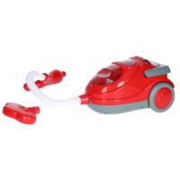 Happy People stofzuiger - rood - kunststof - 19 cm - speelgoed met geluid