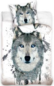 Dreamee Dekbedovertrek Wolf- 140 x 200 cm - Katoen - 70 x 90 cm