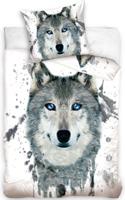 Dreamee Dekbedovertrek Wolf- 140 x 200 cm - Katoen - 70 x 90 cm - thumbnail