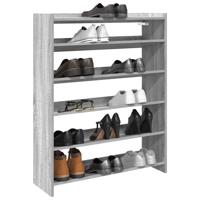 VidaXL Schoenenrek 80x25x100 cm bewerkt hout grijs sonoma eikenkleurig