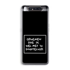 Schotelvod: Samsung Galaxy A80 Transparant Hoesje