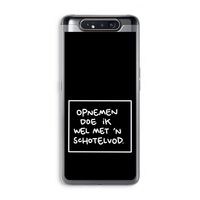 Schotelvod: Samsung Galaxy A80 Transparant Hoesje Schotelvod: Samsung Galaxy A80 Transparant Hoesje