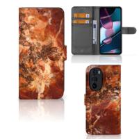 Motorola Edge 30 Pro | Bookcase | Marmer Bruin Motorola Edge 30 Pro | Bookcase | Marmer Bruin