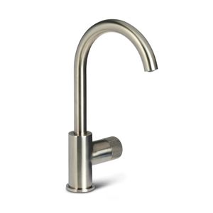 Wastafelkraan Blue Label Brondby Facet | Opbouw | Draaibare uitloop | Mengkraan | Hoog model | 1-hendel | Rond | Geborsteld nikkel PVD