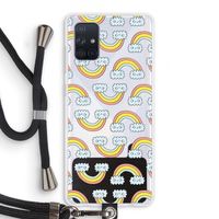 Regenboog: Samsung Galaxy A71 Transparant Hoesje met koord
