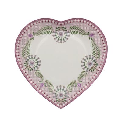 Plate Heart Shape Lila White 21.5cm Plate Heart Shape Lila White 21.5cm