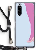 Pink panty: Sony Xperia 5 Transparant Hoesje met koord