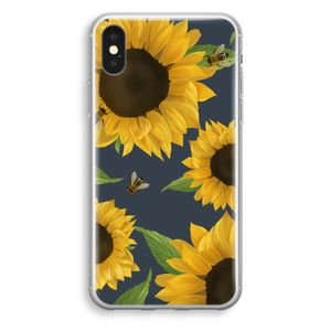 Sunflower and bees: iPhone XS Transparant Hoesje