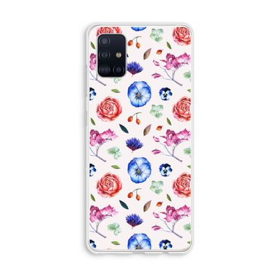 Bloemetjes: Galaxy A51 4G Transparant Hoesje