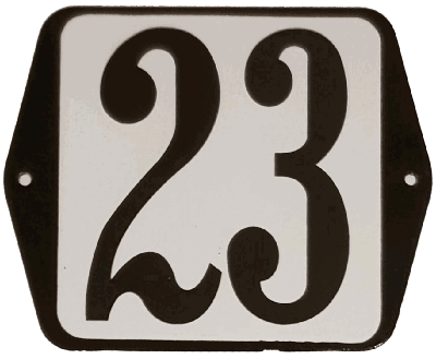 Huisnummer standaard nummer 23 - Warentuin mix