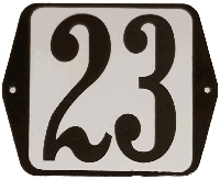 Huisnummer standaard nummer 23 - Warentuin mix