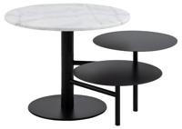 Salontafel Estelle Rond Marmer Wit Ø60cm - Giga Living - thumbnail