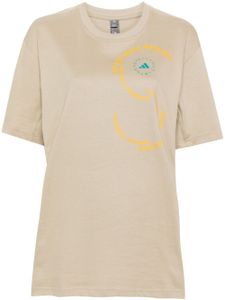 adidas by Stella McCartney x Stella McCartney t-shirt en coton biologique à logo imprimé - Tons neutres