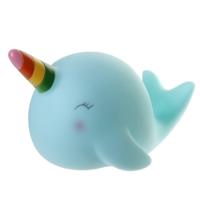 Home Deco Kids LED Nachtlampje - Walvis - aan/uit knop - blauw - kunststof - 20 cm Home Deco Kids LED Nachtlampje - Walvis - aan/uit knop - blauw - kunststof - 20 cm
