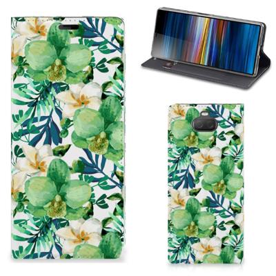 Sony Xperia 10 Plus Smart Cover Orchidee Groen Sony Xperia 10 Plus Smart Cover Orchidee Groen