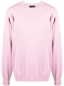 Botter sweat en coton biologique à découpes - Rose