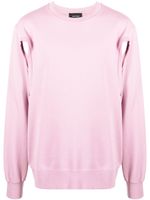 Botter sweat en coton biologique à découpes - Rose