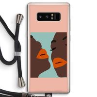 Orange lips: Samsung Galaxy Note 8 Transparant Hoesje met koord