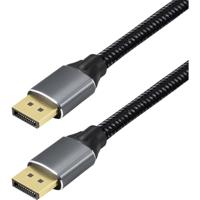 Maxtrack C303-1L DisplayPort-kabel DisplayPort Aansluitkabel DisplayPort-stekker 1 m Zwart 16K UHD, Aluminium-stekker, Vergulde steekcontacten
