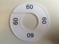 Maatring 9cm wit/zwart 60