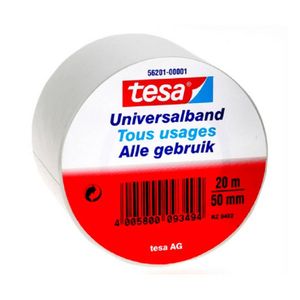 1x Tesa Universalband isolatie tape wit 20 mtr x 5 cm - Tape (klussen)