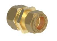 Kirchhoff Messing eindstuk, blank, 15 mm, klemfitting voor koperen buis - 989459217