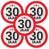 30 jaar leeftijd sticker - 15x - rond - Dia 9 cm - 30 jaar verjaardag - jubileum - leeftijd versieri