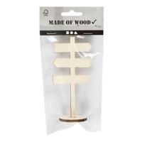 Creativ Company Houten bord pijlen op voet, 12cm
