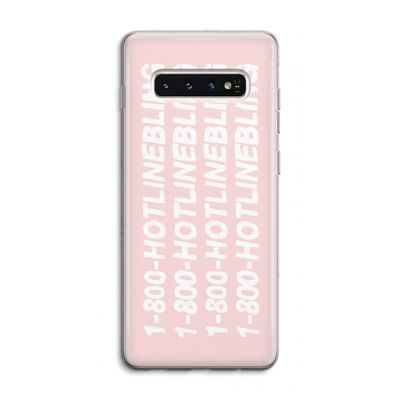 Hotline bling pink: Samsung Galaxy S10 4G Transparant Hoesje