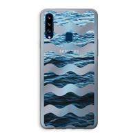 Oceaan: Samsung Galaxy A20s Transparant Hoesje - thumbnail