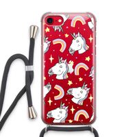 Rainbow Unicorn: iPhone SE 2020 Transparant Hoesje met koord