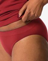 HEMA Damesslip naadloos micro donkerrood (donkerrood)