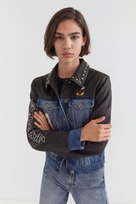 Hybride bikerjack met Mickey Mouse - BLACK - S Hybride bikerjack met Mickey Mouse - BLACK - S