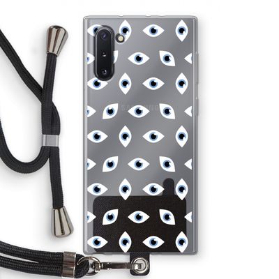 Eyes pattern: Samsung Galaxy Note 10 Transparant Hoesje met koord