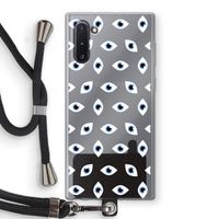 Eyes pattern: Samsung Galaxy Note 10 Transparant Hoesje met koord