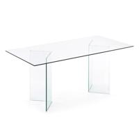 Kave Home Glazen Eettafel 'Burano', 200 x 90cm