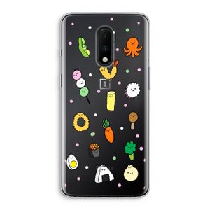Happy bento friends: OnePlus 7 Transparant Hoesje