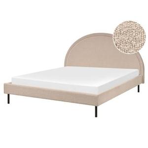 Beliani - MARGUT - Bed - Beige - 160 x 200 cm - Bouclé