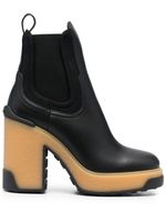 Moncler bottines Isla en cuir - Noir