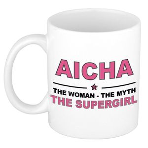 Aicha The woman, The myth the supergirl cadeau koffie mok / thee beker 300 ml