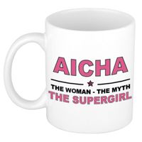 Aicha The woman, The myth the supergirl cadeau koffie mok / thee beker 300 ml - thumbnail