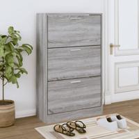VidaXL Schoenenkast 63x24x103 cm bewerkt hout grijs sonoma