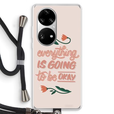 Optimistic flower girl: Huawei P50 Pro Transparant Hoesje met koord