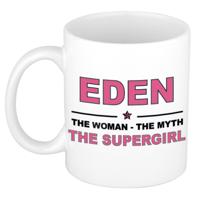 Eden cadeau mok - Woman Myth Supergirl - naam koffiemok - 300 ml - collega - moederdag
