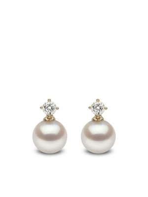 Yoko London boucles d'oreilles en or jaune 18ct serties de perles