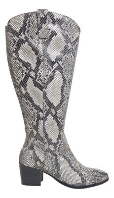 Adana   - Laarzen - Zwart / Animal - Dameslaarzen Maat 44 - JJ Footwear