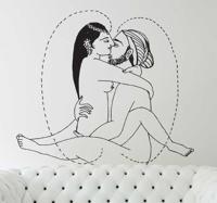 Erotische Muursticker Tantra - thumbnail